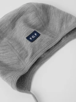 Hjälmmössa ullfrotté merino