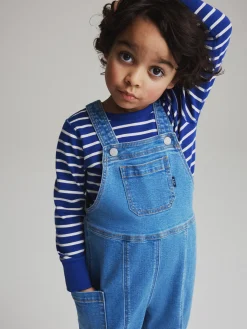 Hängselbyxa denim