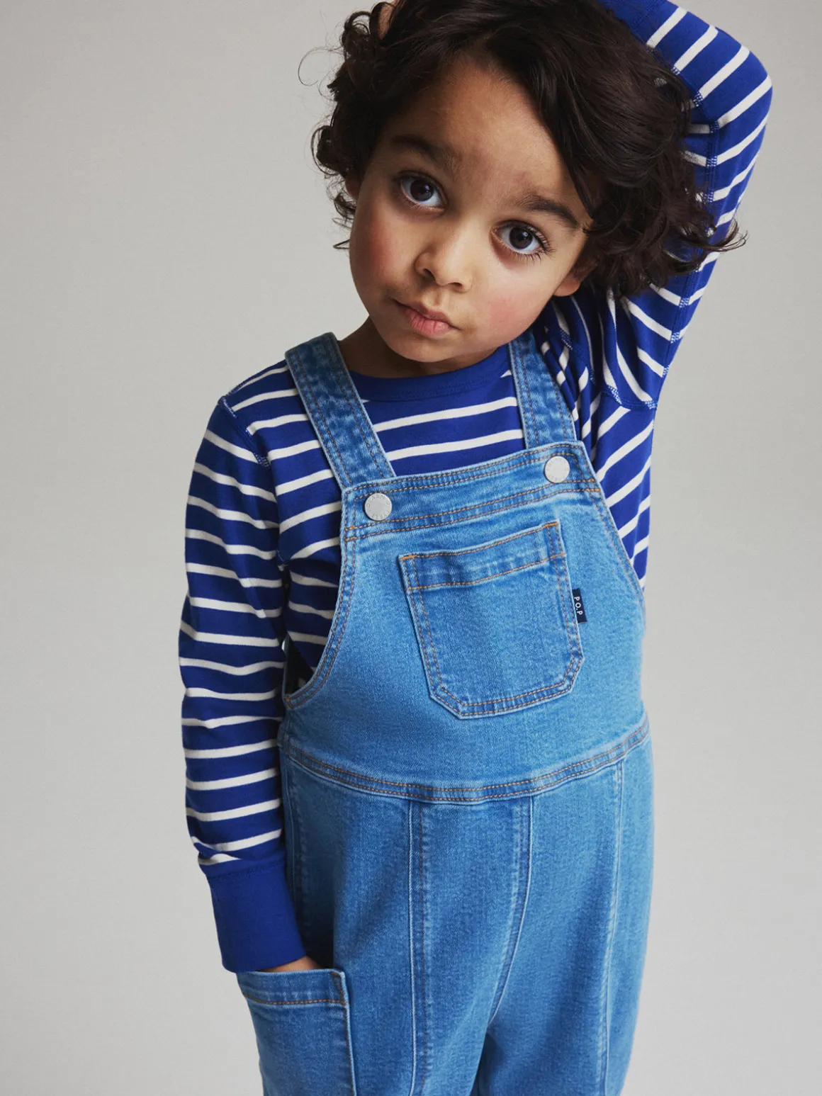 Hängselbyxa denim