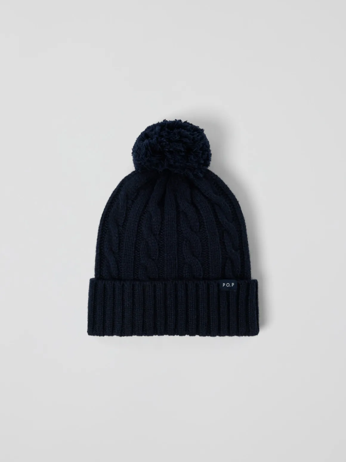 Kabelstickad mössa ullmix