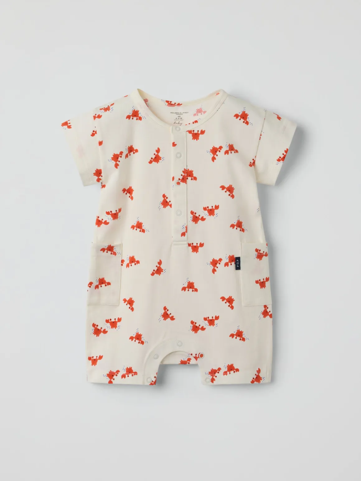 Kortärmad jumpsuit krabbor