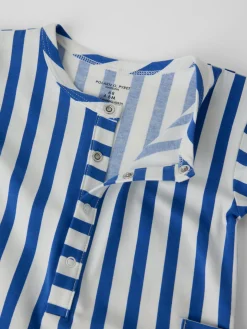 Kortärmad jumpsuit randig