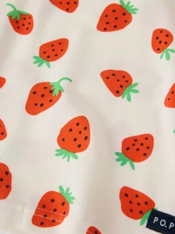 Kortärmad pyjamas jordgubbar