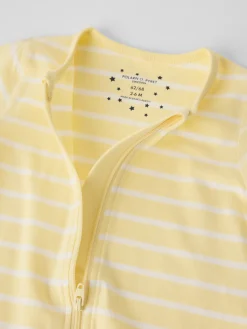 Kortärmad pyjamasoverall randig