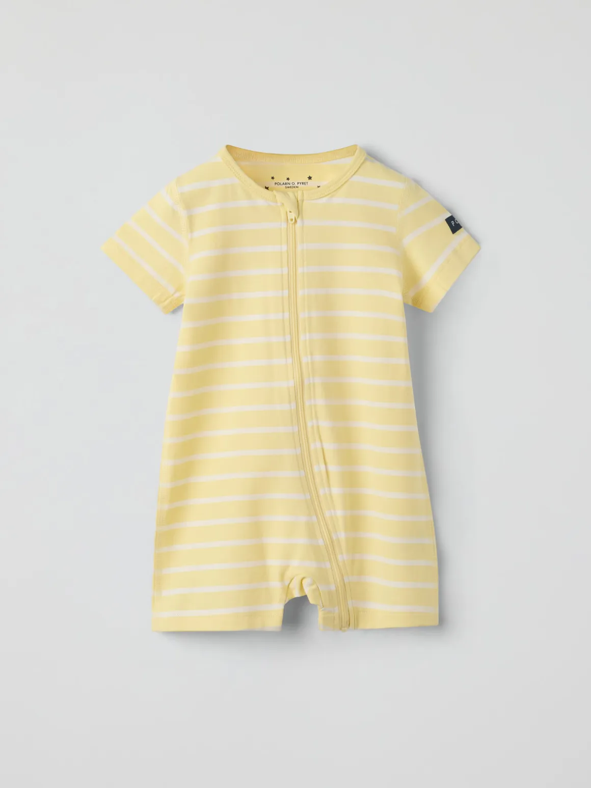 Kortärmad pyjamasoverall randig