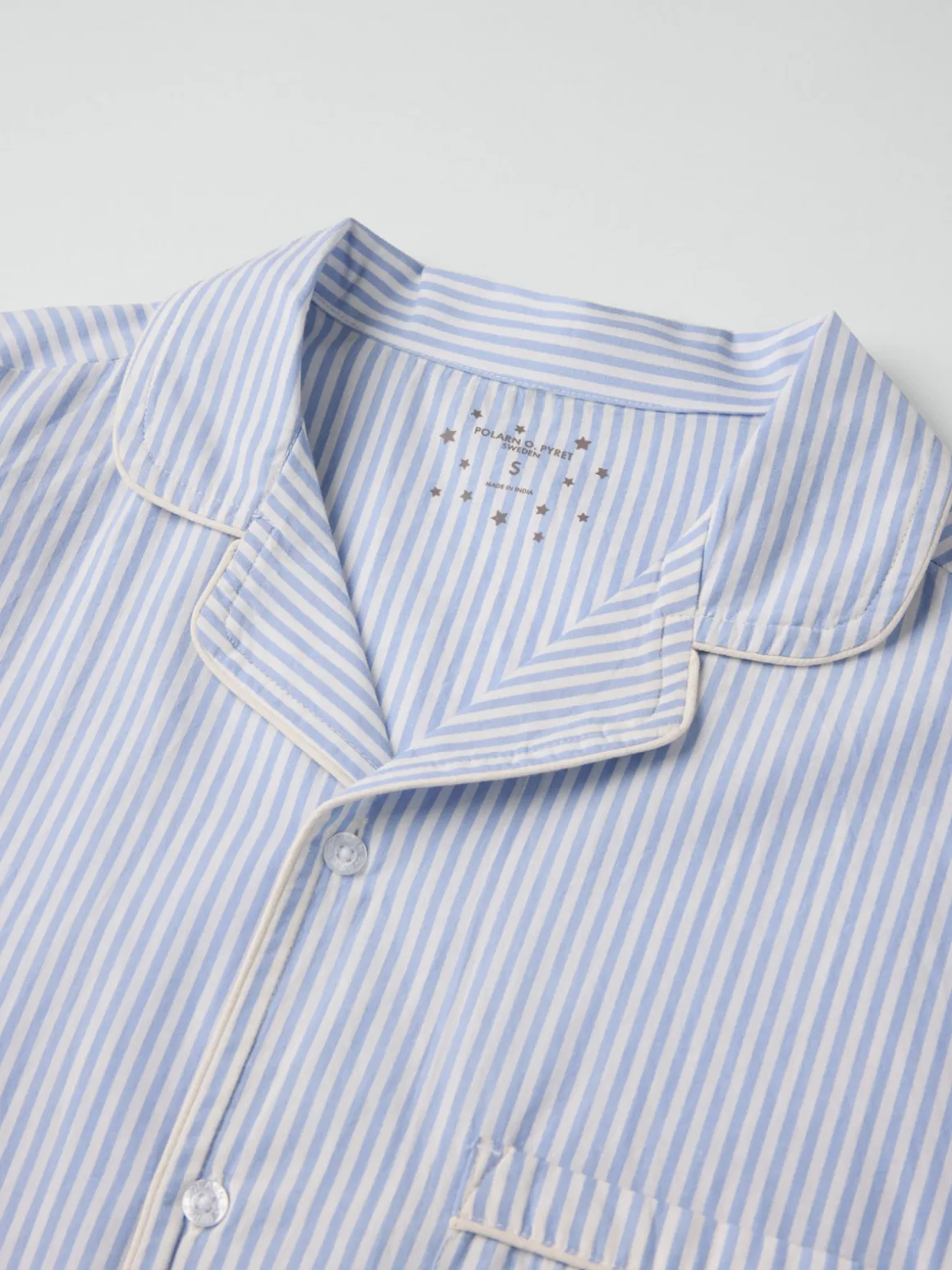 Kortärmad pyjamas randig vuxen