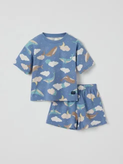 Kortärmad pyjamas valar