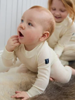Långärmad body merinoull