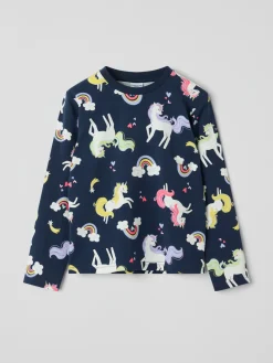 Långärmad t-shirt enhörningar
