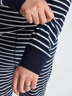 Långärmad vuxen t-shirt randig