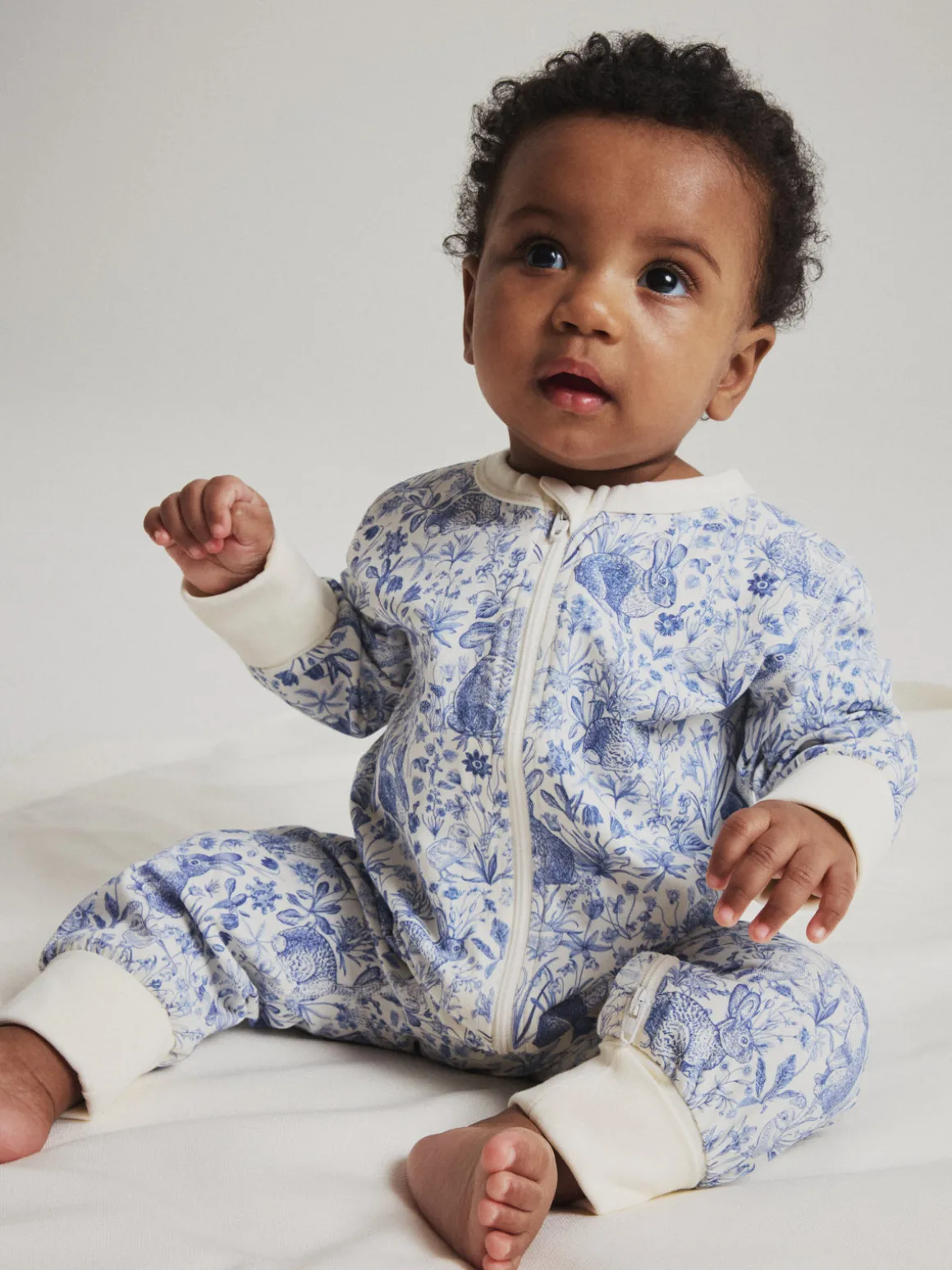 Pyjamasoverall blommig