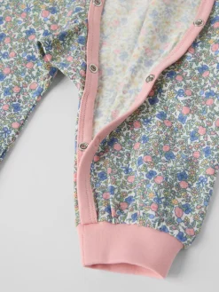 Pyjamasoverall blommig
