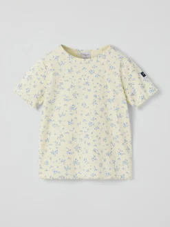 Ribbad t-shirt blommig