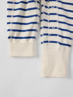 Trikåoverall randig