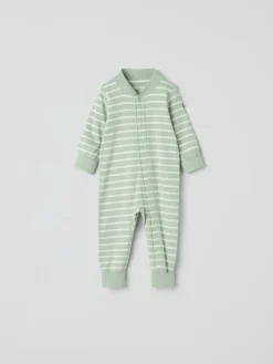 Trikåoverall randig
