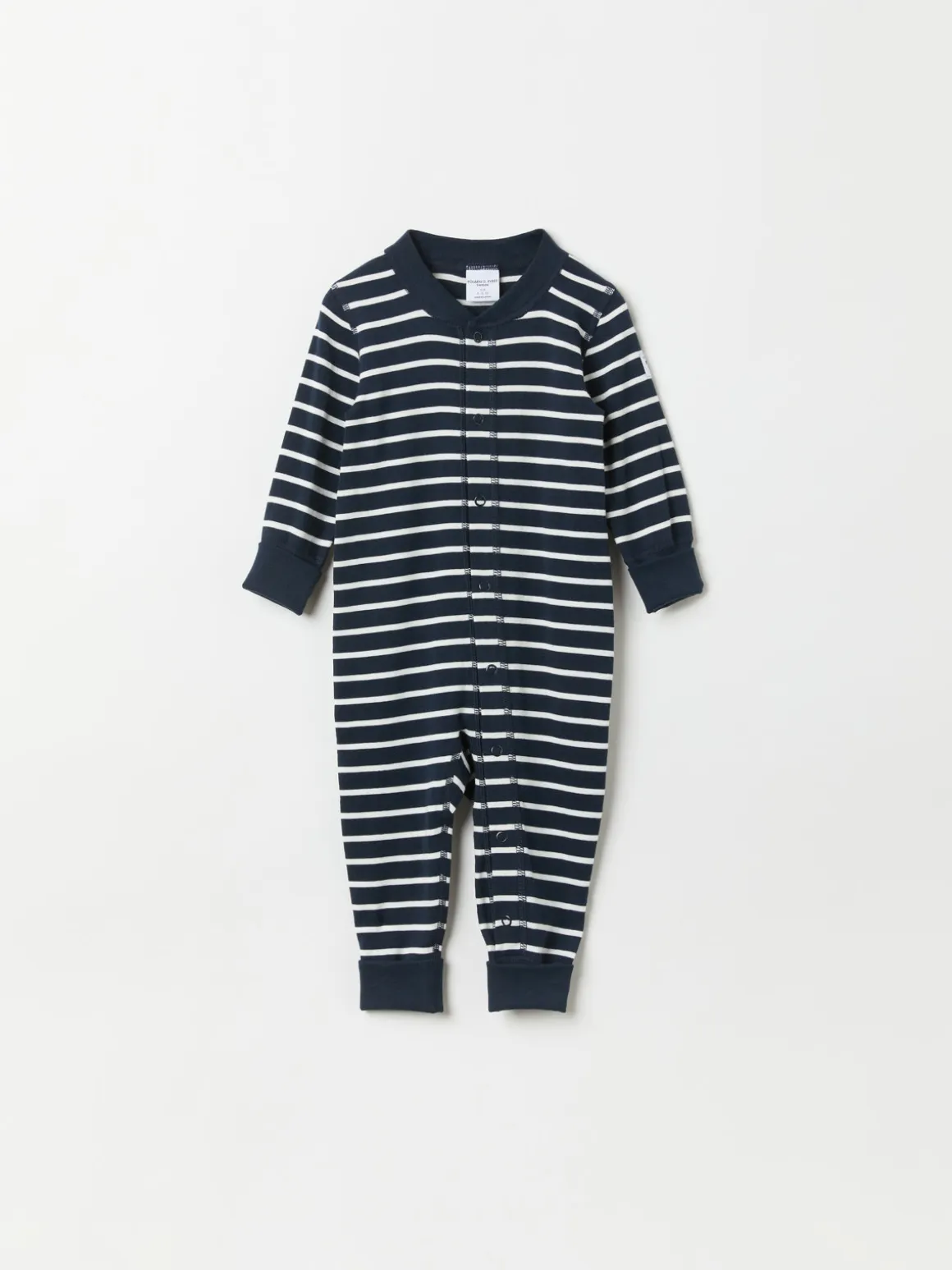 Trikåoverall randig