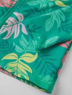 UV-tröja med dragkedja palmblad